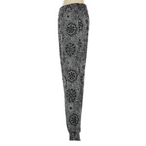 🖤🤍 BEBE black and white starburst polyester pants M/L
